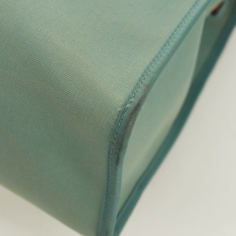 【日本直送】愛馬仕 Herbag Zip PM 手袋 帆布皮革 兩用 綠色 銀色 正品 168131A-15