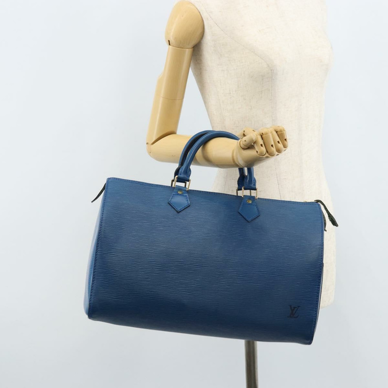 【日本直送】路易威登 Epi Speedy 35 手提包，托萊多藍，M42995，LV 正品，編號 172099A-21
