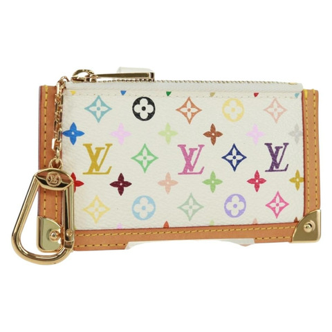 路易威登 (LOUIS VUITTON) 多色 Pochette Cles 零錢包 白色 M92655 LV 正品 171841V