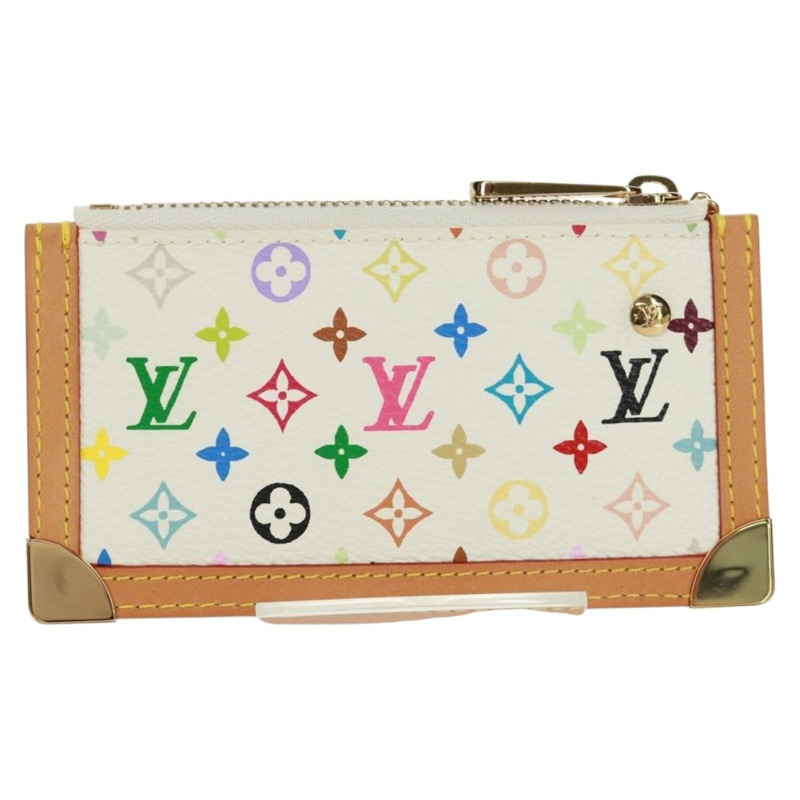 【日本直送】路易威登 (LOUIS VUITTON) 多色 Pochette Cles 零錢包 白色 M92655 LV 正品 171841V-1
