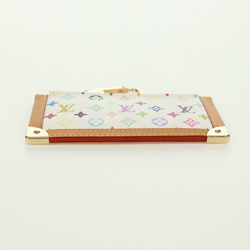 【日本直送】路易威登 (LOUIS VUITTON) 多色 Pochette Cles 零錢包 白色 M92655 LV 正品 171841V-6