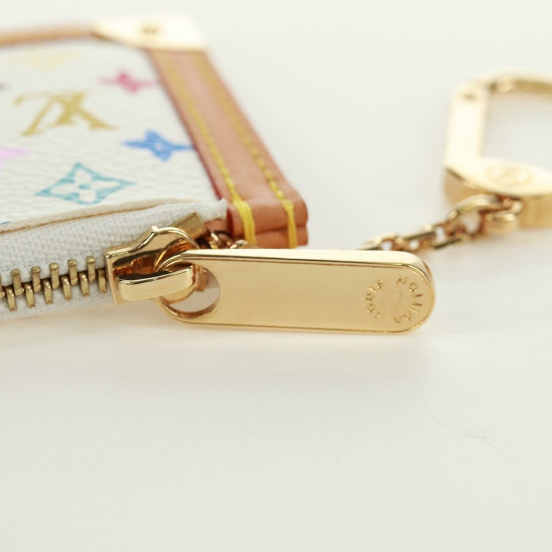 【日本直送】路易威登 (LOUIS VUITTON) 多色 Pochette Cles 零錢包 白色 M92655 LV 正品 171841V-8