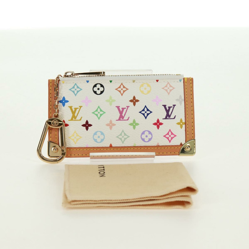 【日本直送】路易威登 (LOUIS VUITTON) 多色 Pochette Cles 零錢包 白色 M92655 LV 正品 171841V-11