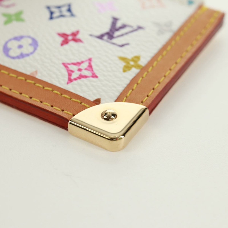 【日本直送】路易威登 (LOUIS VUITTON) 多色 Pochette Cles 零錢包 白色 M92655 LV 正品 171841V-13
