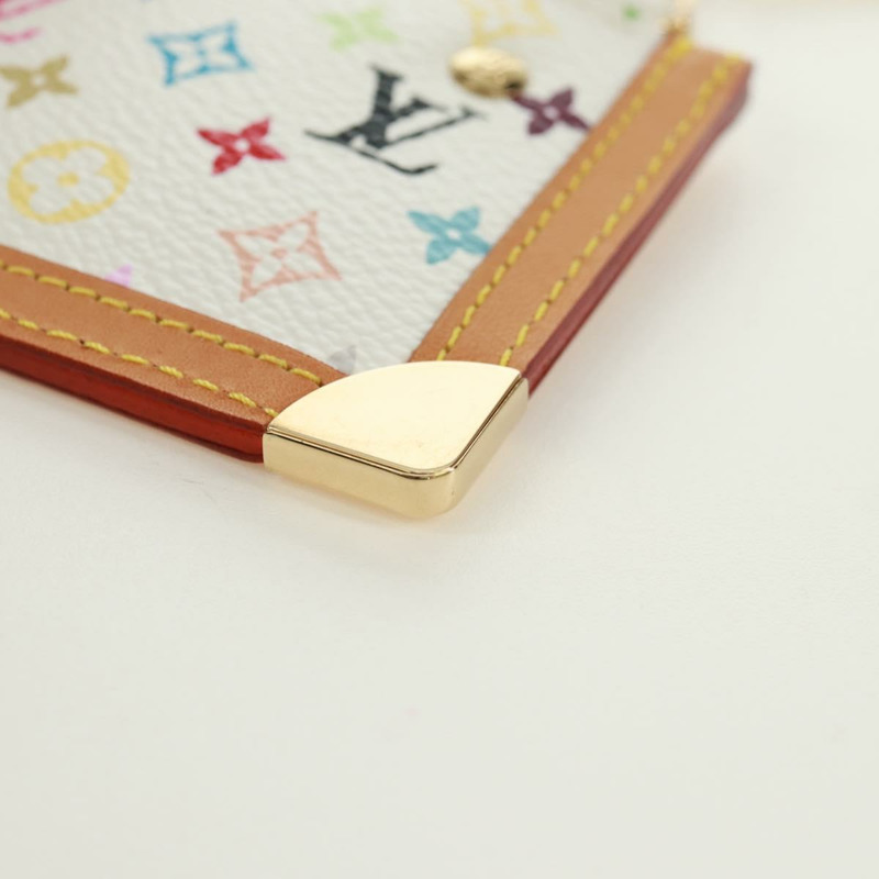 【日本直送】路易威登 (LOUIS VUITTON) 多色 Pochette Cles 零錢包 白色 M92655 LV 正品 171841V-15