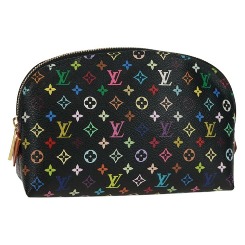 路易威登 Multicolor Pochette 化妝包 黑色 M47355 LV Auth 171882V