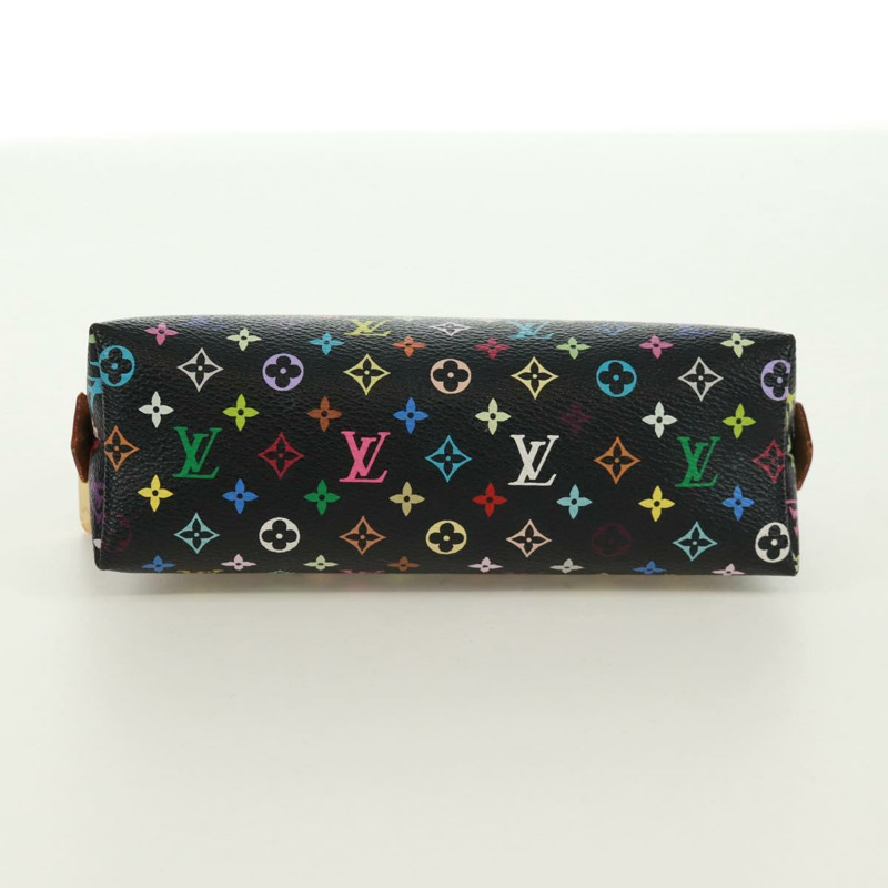 【日本直送】路易威登 Multicolor Pochette 化妝包 黑色 M47355 LV Auth 171882V-5