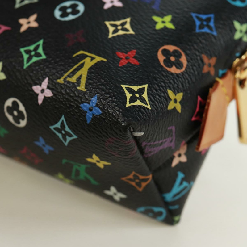 【日本直送】路易威登 Multicolor Pochette 化妝包 黑色 M47355 LV Auth 171882V-15