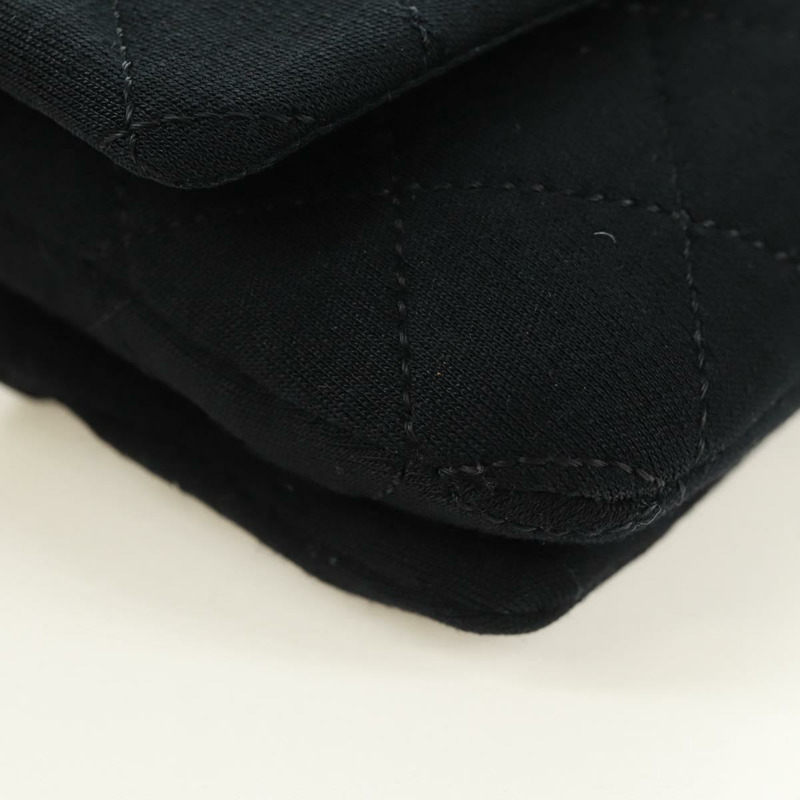 【日本直送】香奈兒迷你絎縫18鏈條單肩包，棉質黑色，CC標誌，正品編號170888SAM-8