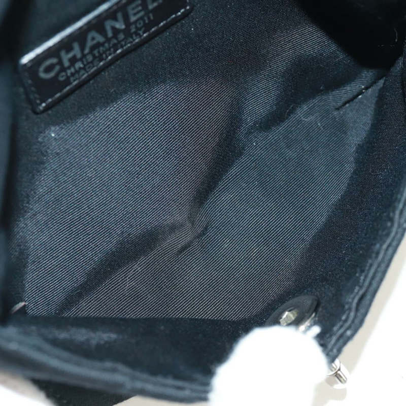 【日本直送】香奈兒迷你絎縫18鏈條單肩包，棉質黑色，CC標誌，正品編號170888SAM-10