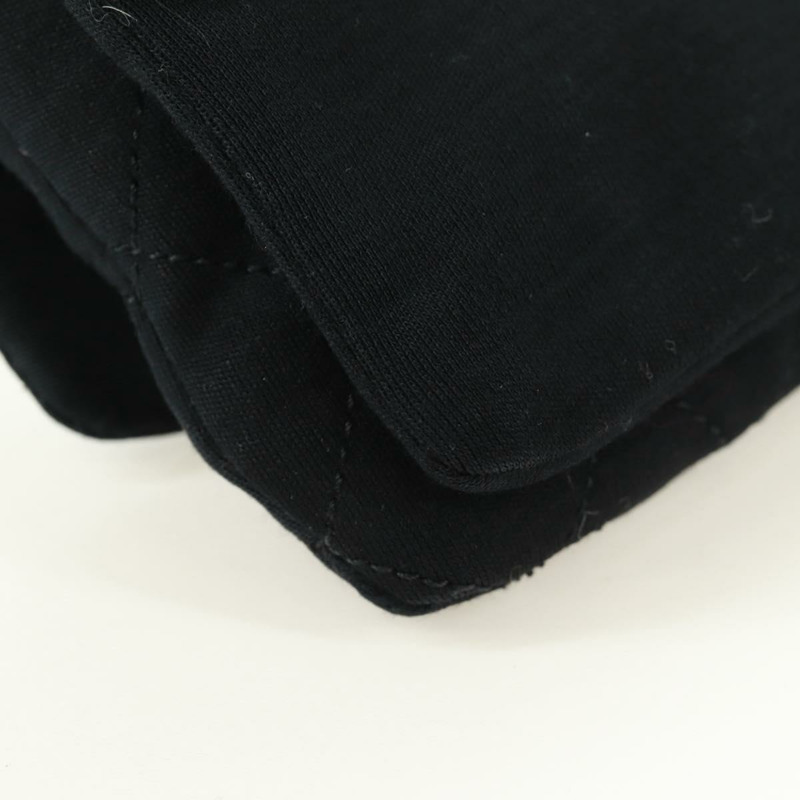 【日本直送】香奈兒迷你絎縫18鏈條單肩包，棉質黑色，CC標誌，正品編號170888SAM-14