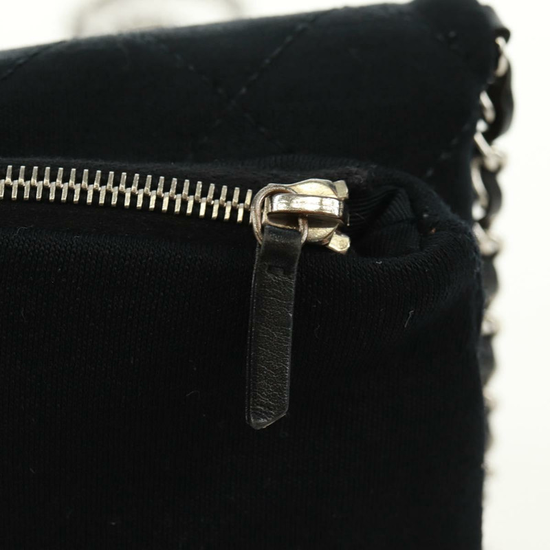 【日本直送】香奈兒迷你絎縫18鏈條單肩包，棉質黑色，CC標誌，正品編號170888SAM-16