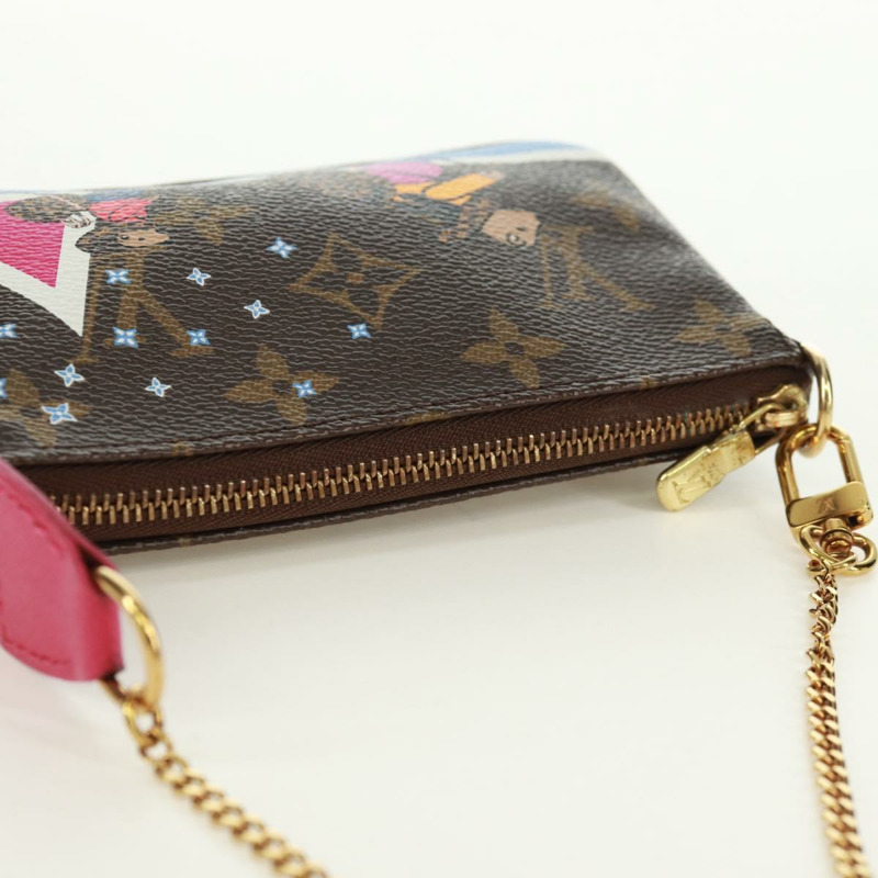 【日本直送】LOUIS VUITTON Monogram 滑雪熊迷你手拿包配件袋 M67769 171332M-5