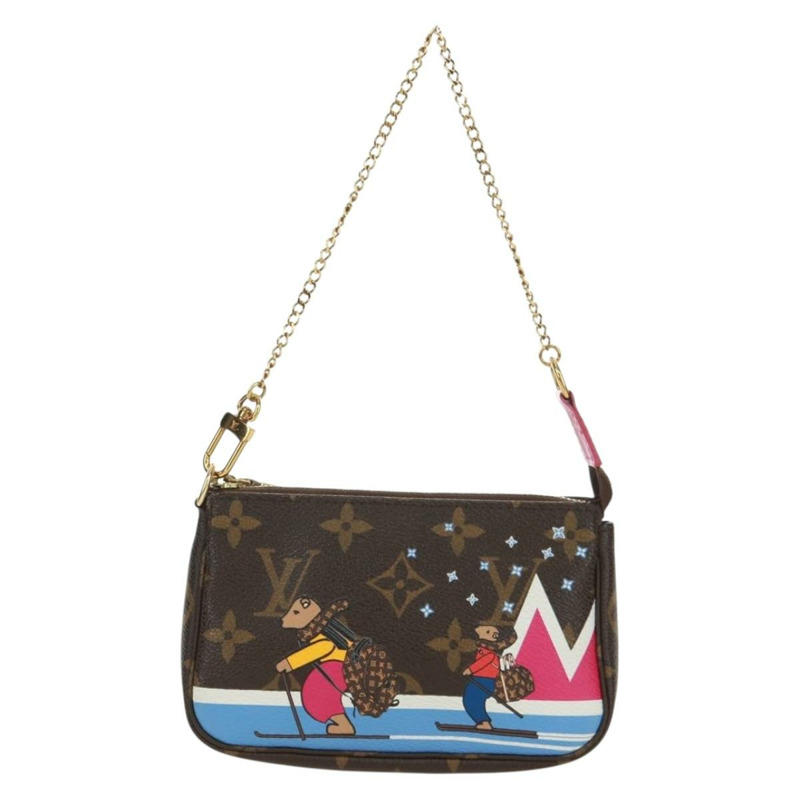 【日本直送】LOUIS VUITTON Monogram 滑雪熊迷你手拿包配件袋 M67769 171332M-12
