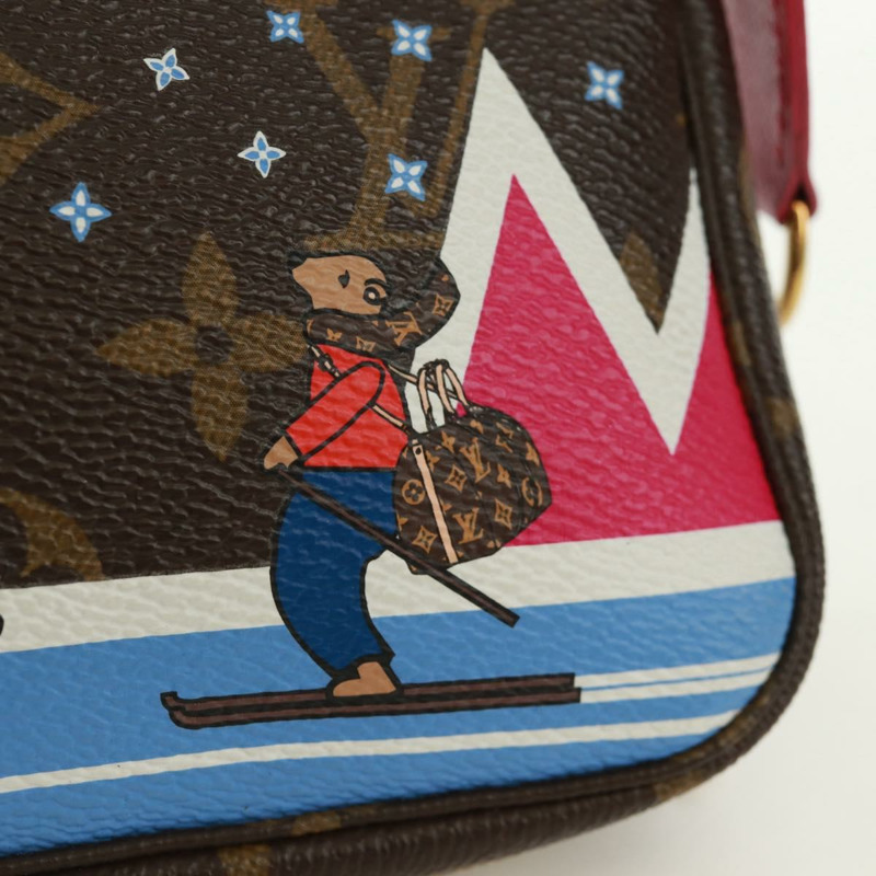 【日本直送】LOUIS VUITTON Monogram 滑雪熊迷你手拿包配件袋 M67769 171332M-18