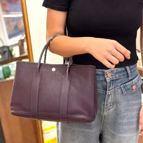 【99新 ✨ 全網最低價！】 hermes garden party 愛馬仕花園 30 馬鞍紅 Z 刻（下單前先詢問庫存❗️）