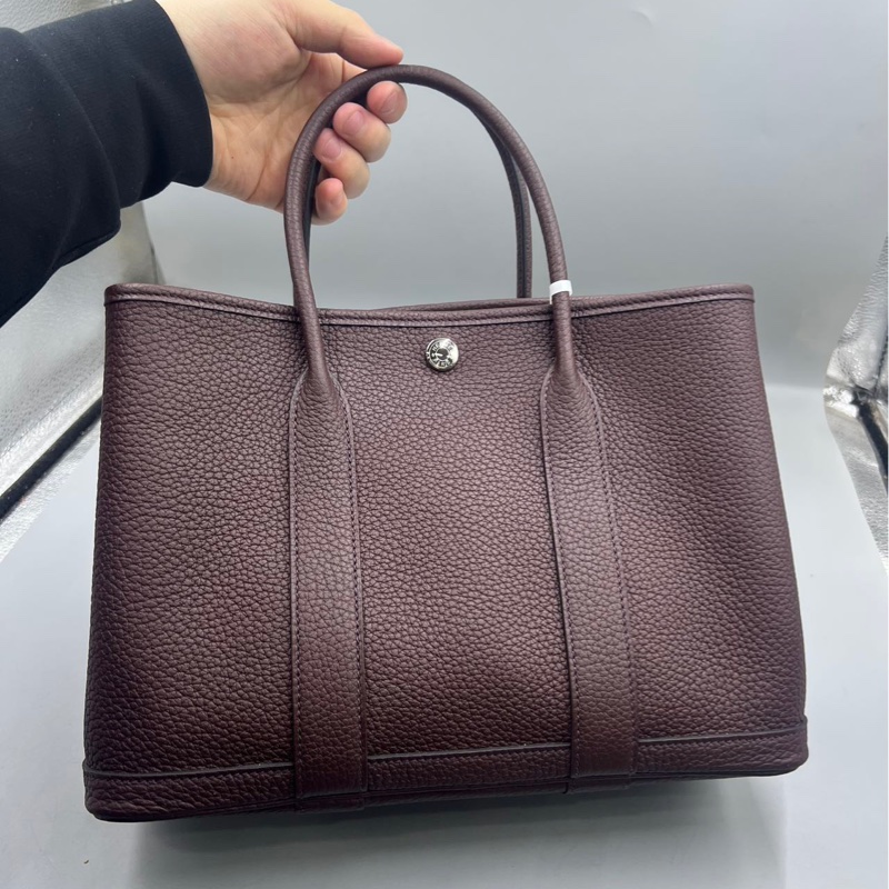 【99新 ✨ 全網最低價！】 hermes garden party 愛馬仕花園 30 馬鞍紅 Z 刻（下單前先詢問庫存❗️）-1