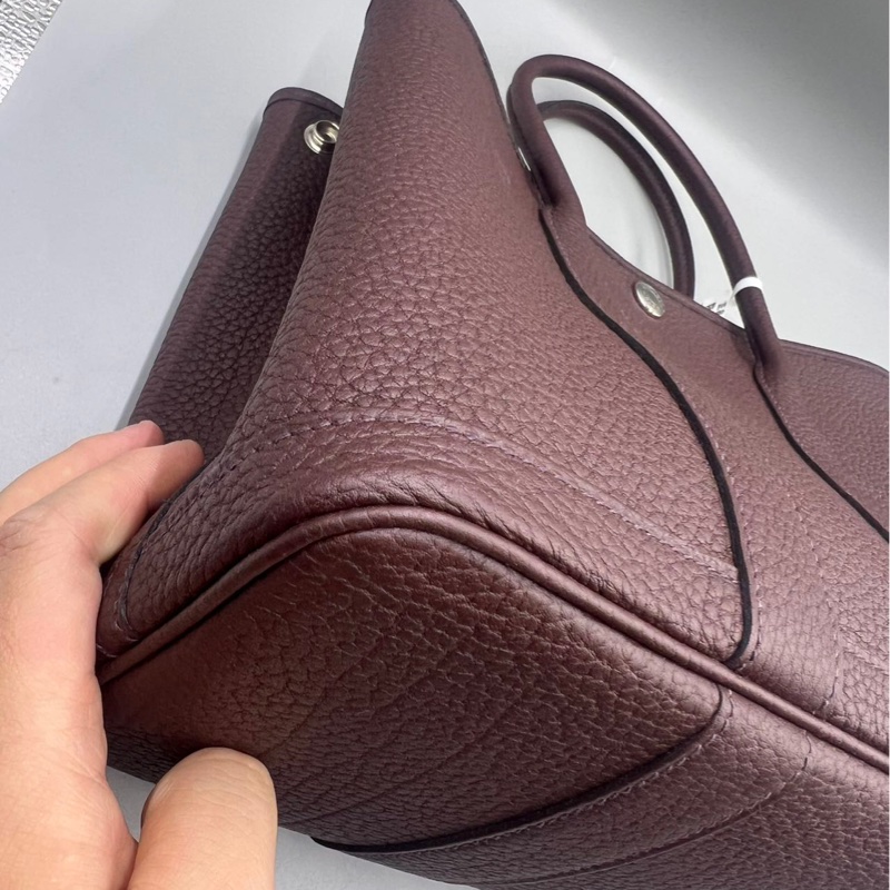 【99新 ✨ 全網最低價！】 hermes garden party 愛馬仕花園 30 馬鞍紅 Z 刻（下單前先詢問庫存❗️）-9