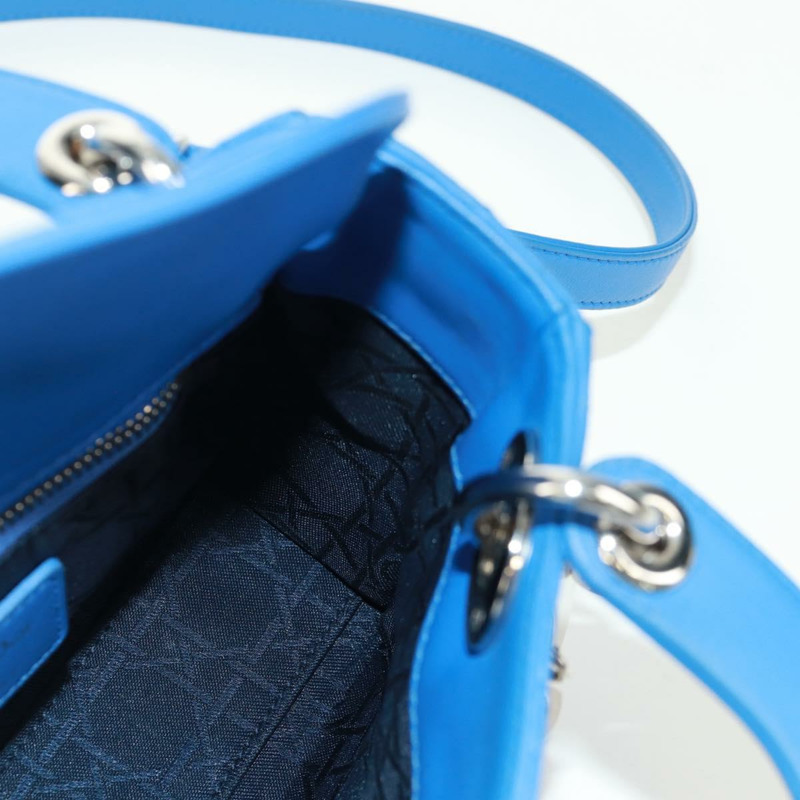 【日本直送】Christian Dior Lady Dior Canage 手袋，羊皮材質，兩用，藍色，正品，貨號 170943SAM-21