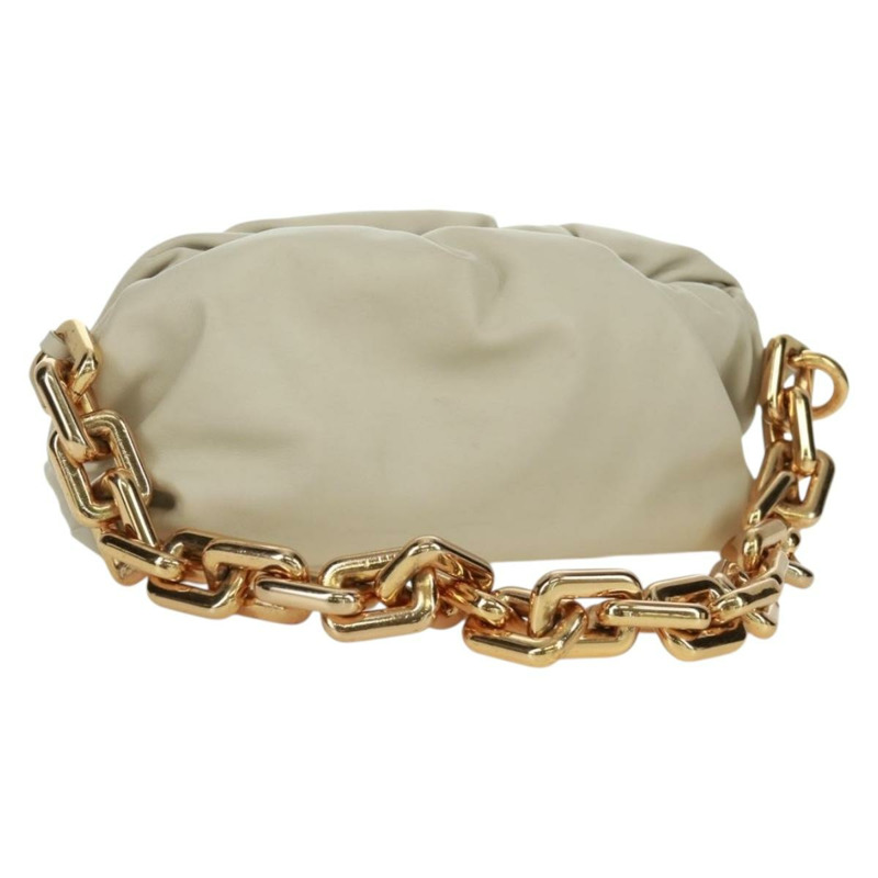 【日本直送】BOTTEGA VENETA 鏈條單肩包 皮革 白色 金色 正品 170958V-0