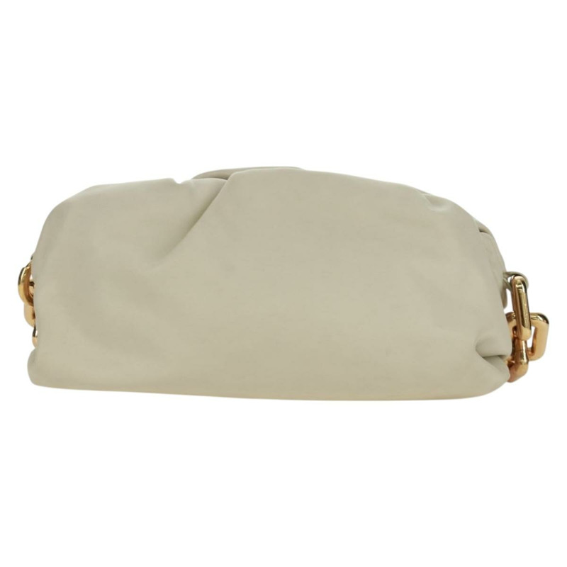 【日本直送】BOTTEGA VENETA 鏈條單肩包 皮革 白色 金色 正品 170958V-1