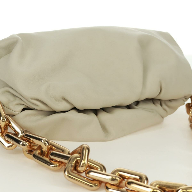 【日本直送】BOTTEGA VENETA 鏈條單肩包 皮革 白色 金色 正品 170958V-5