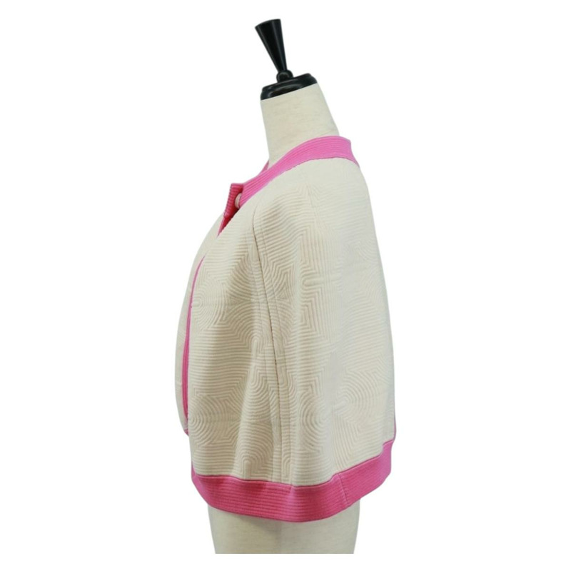 【日本直送】香奈兒 (CHANEL) 棉質斗篷，白色粉紅色，CC標誌，貨號170887V-2