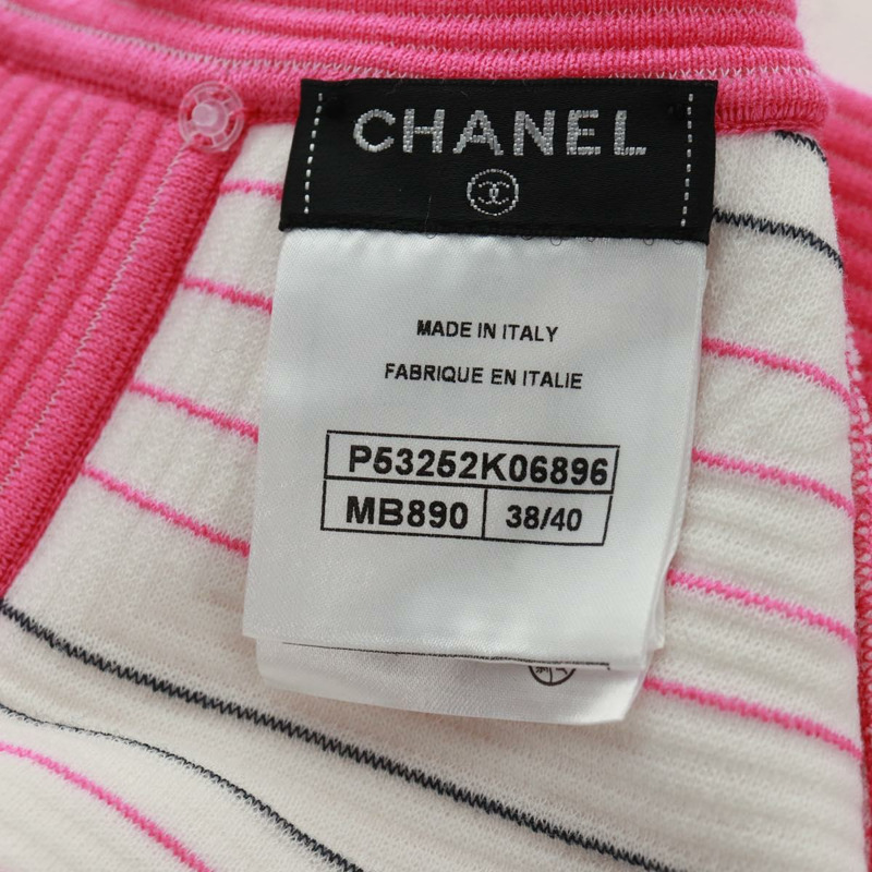 【日本直送】香奈兒 (CHANEL) 棉質斗篷，白色粉紅色，CC標誌，貨號170887V-9