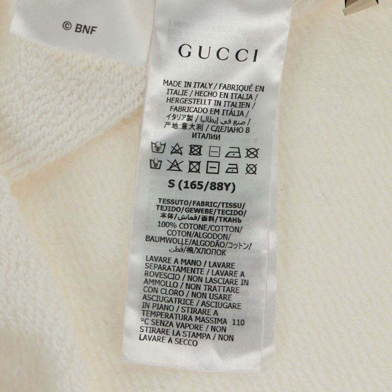 【日本直送】GUCCI Bananya 聯名款衛衣，純棉，白色，正品，貨號 170953M-12