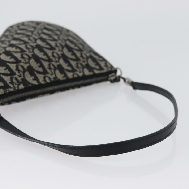 【日本直送】Christian Dior Trotter帆布手拿包 黑色 銀色 正品 ki6470V-6