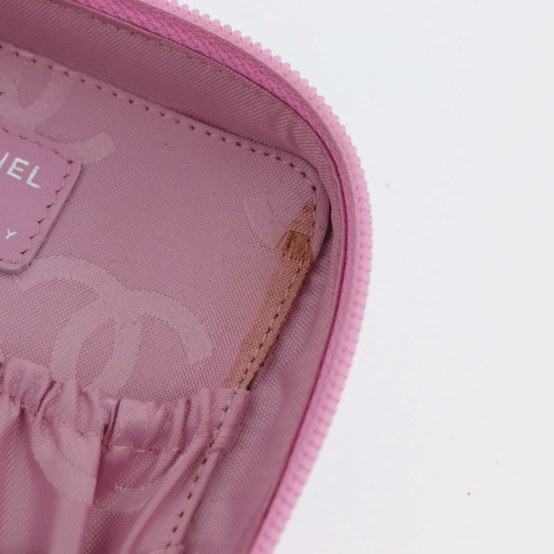 【日本直送】香奈兒 Cambon 系列手拿包 粉紅色 銀色 CC 標誌 正品 ki6427M-19