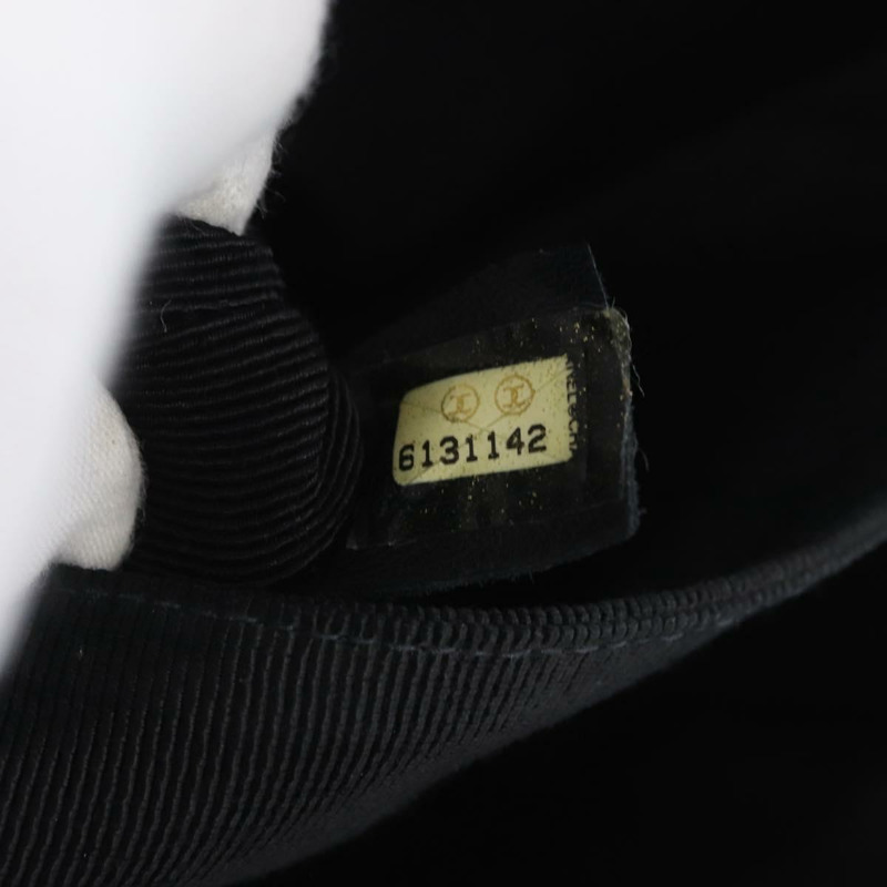 【日本直送】香奈兒 Choco Bar 鏈單肩包 羊皮 黑色 銀色 CC 標誌 Auth bs33473-11