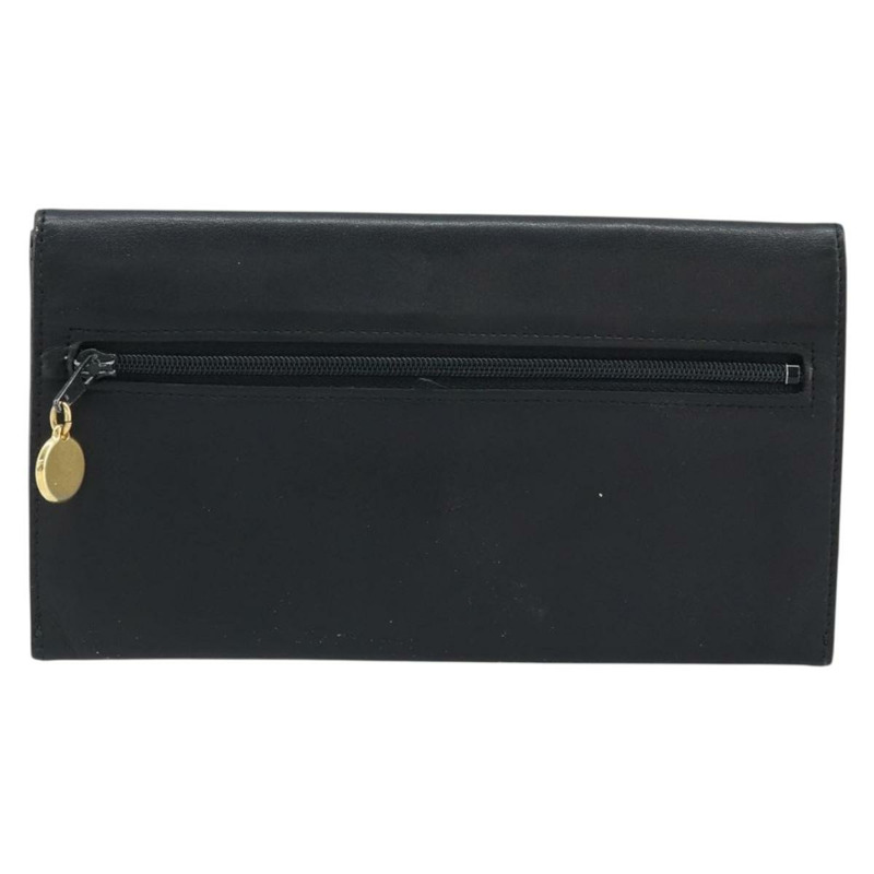 【日本直送】香奈兒長版皮夾，黑色皮革，金色雙C標誌，正品編號bs33478V-1