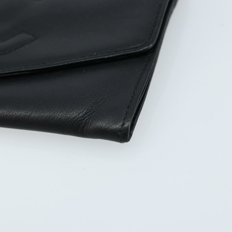 【日本直送】香奈兒長版皮夾，黑色皮革，金色雙C標誌，正品編號bs33478V-6