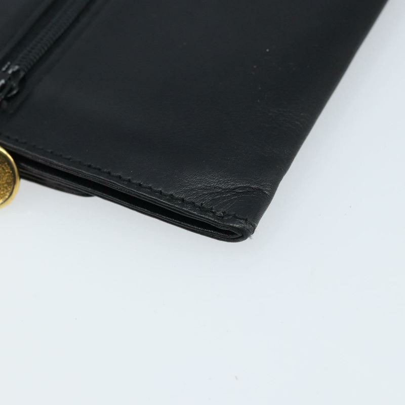 【日本直送】香奈兒長版皮夾，黑色皮革，金色雙C標誌，正品編號bs33478V-15