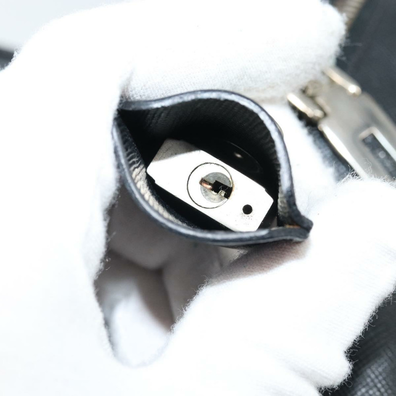 【日本直送】PRADA 手提包 Safiano 皮革 黑色 銀色 正品 ep13335V-19