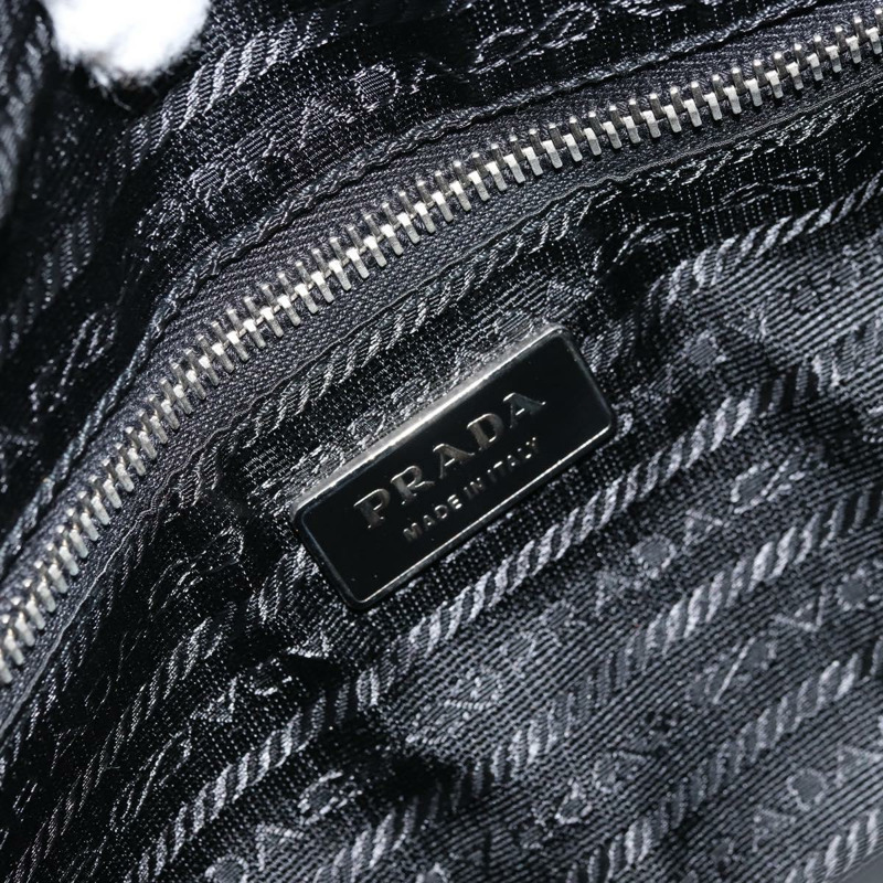【日本直送】PRADA 手提包 Safiano 皮革 黑色 銀色 正品 ep13335V-21