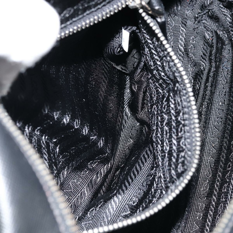 【日本直送】PRADA 手提包 Safiano 皮革 黑色 銀色 正品 ep13335V-25