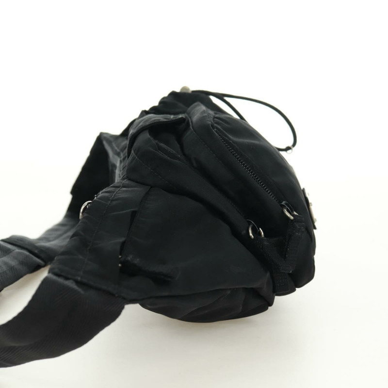 【日本直送】PRADA 腰包/斜背包 尼龍材質 黑色 銀色 正品 166860A-2