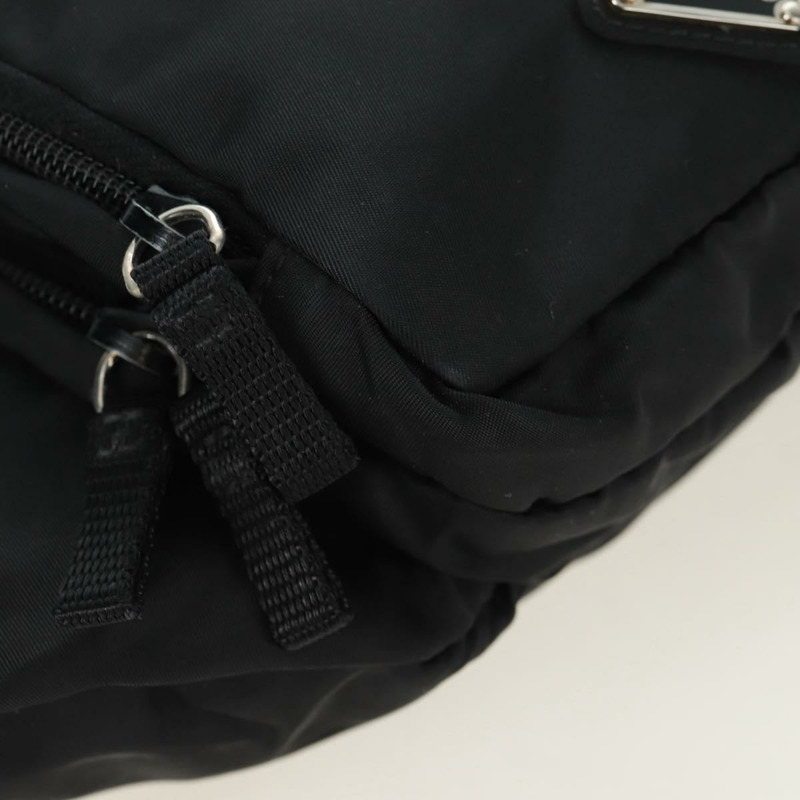 【日本直送】PRADA 腰包/斜背包 尼龍材質 黑色 銀色 正品 166860A-14