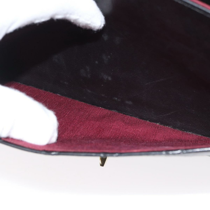 【日本直送】香奈兒 (CHANEL) 絎縫鏈條肩背包，羊皮材質，復古黑色，金色雙C標誌，正品編號 166840A-27