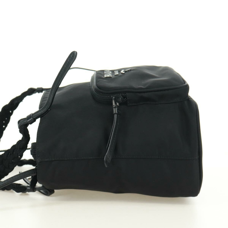 【日本直送】PRADA 尼龍雙肩包 黑色銀色 1BA207 正品 166882SAM-2