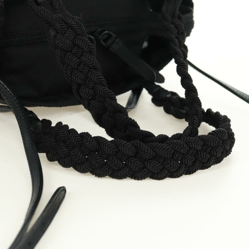 【日本直送】PRADA 尼龍雙肩包 黑色銀色 1BA207 正品 166882SAM-5