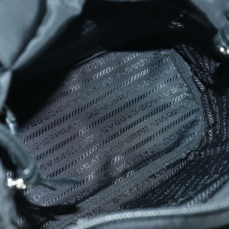 【日本直送】PRADA 尼龍雙肩包 黑色銀色 1BA207 正品 166882SAM-8