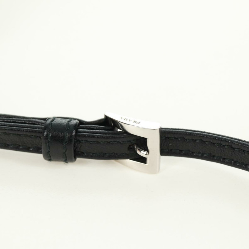 【日本直送】PRADA 尼龍雙肩包 黑色銀色 1BA207 正品 166882SAM-15