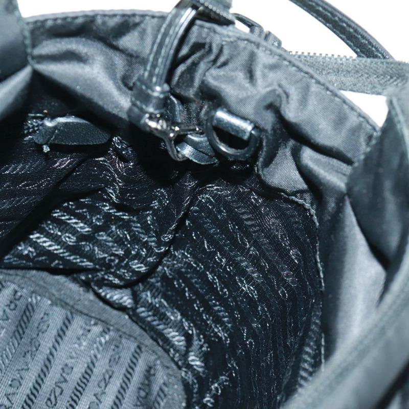 【日本直送】PRADA 尼龍雙肩包 黑色銀色 1BA207 正品 166882SAM-26