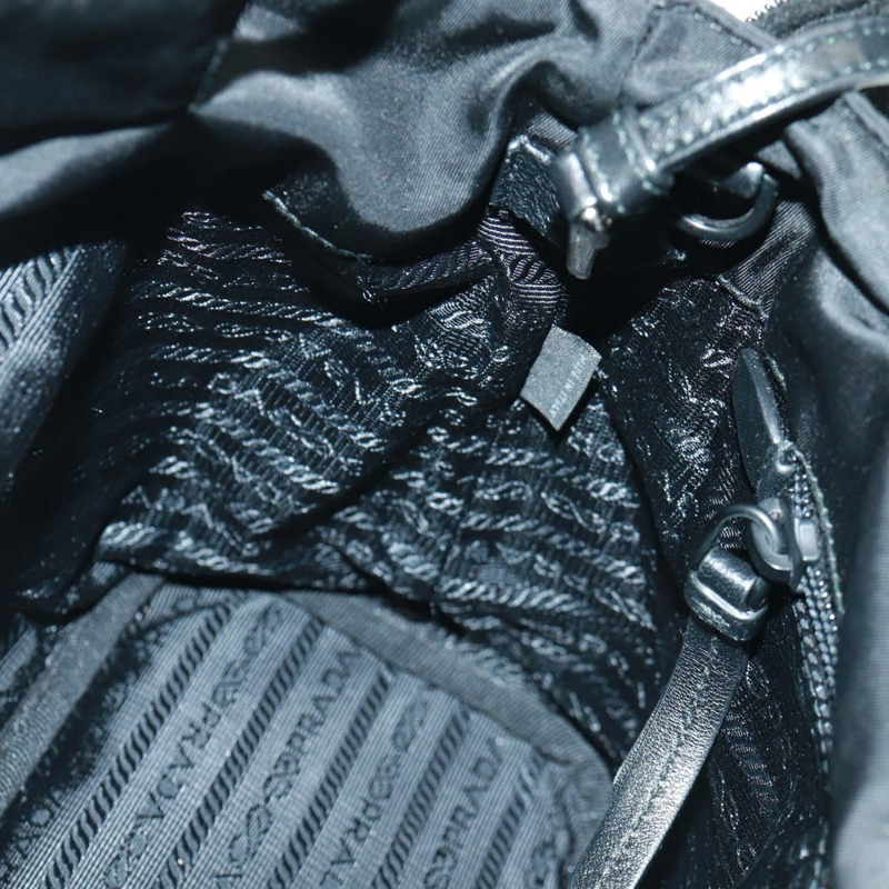 【日本直送】PRADA 尼龍雙肩包 黑色銀色 1BA207 正品 166882SAM-27