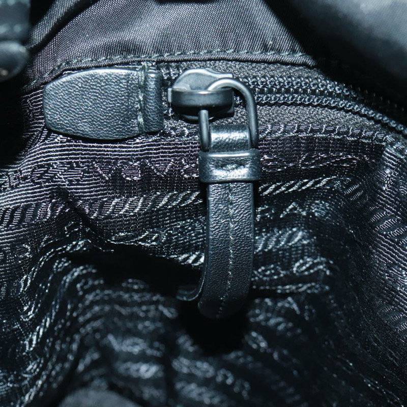 【日本直送】PRADA 尼龍雙肩包 黑色銀色 1BA207 正品 166882SAM-28