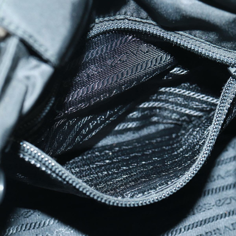 【日本直送】PRADA 尼龍雙肩包 黑色銀色 1BA207 正品 166882SAM-29