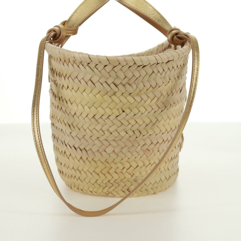【日本直送】CELINE 草編米色草編手提包 正品 166837A-3